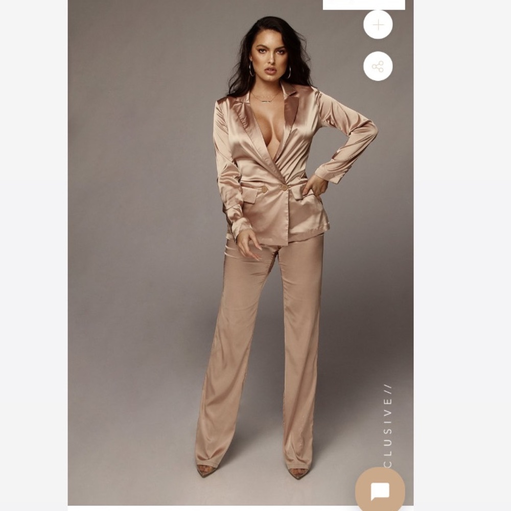 JLux Hazelnut Satin Suit